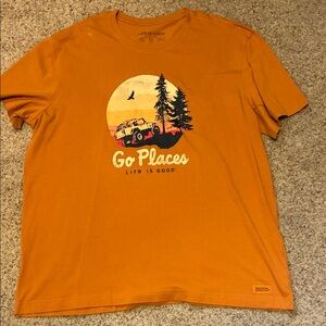 Life Is Good Men's Sunset Orange Tee